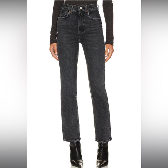 Agolde Denim - Agolde Black high rise stovepipe size 25